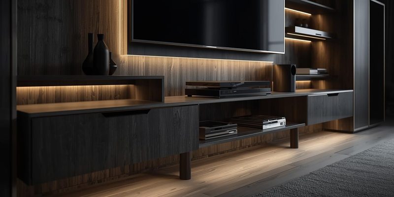 Çok raflı TV ünitesi